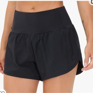Gym People Black womens M running shorts.